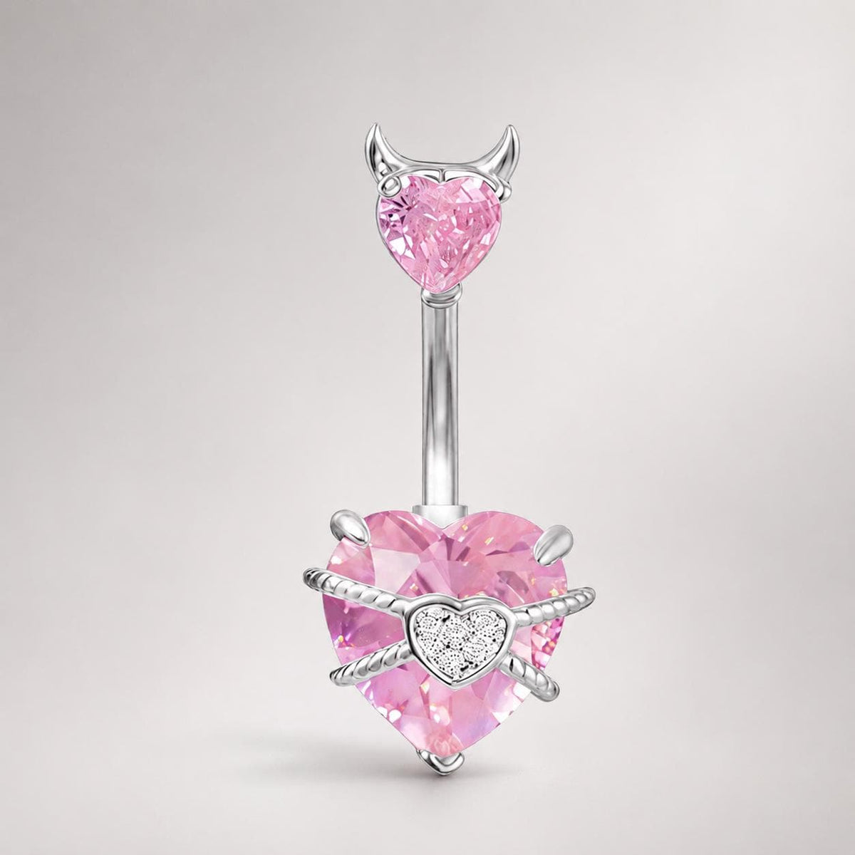 Devil Heart Titanium Belly Ring detail 8