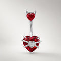 Devil Heart Titanium Belly Ring detail 9