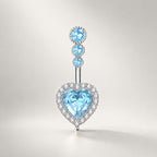 Heart CZ Titanium Belly Ring detail 2