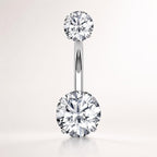 Colorful CZ Titanium Belly Ring detail 6