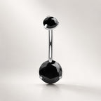 Colorful CZ Titanium Belly Ring detail 10