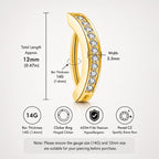 CZ Opal Titanium Hinged Navel Ring detail 11