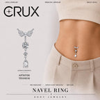 Angel Wing Titanium Belly Ring