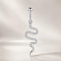 Snake CZ Titanium Belly Ring detail 4