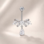 Bowknot CZ Titanium Belly Ring detail 4