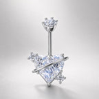 Winged Heart Titanium Belly Ring detail 7