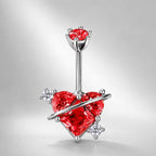 Winged Heart Titanium Belly Ring detail 9