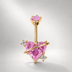 Winged Heart Titanium Belly Ring detail 11