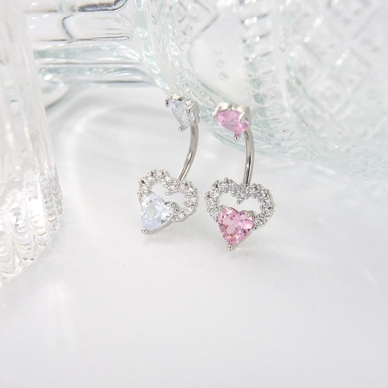 Hollow Heart Titanium Belly Ring detail 3