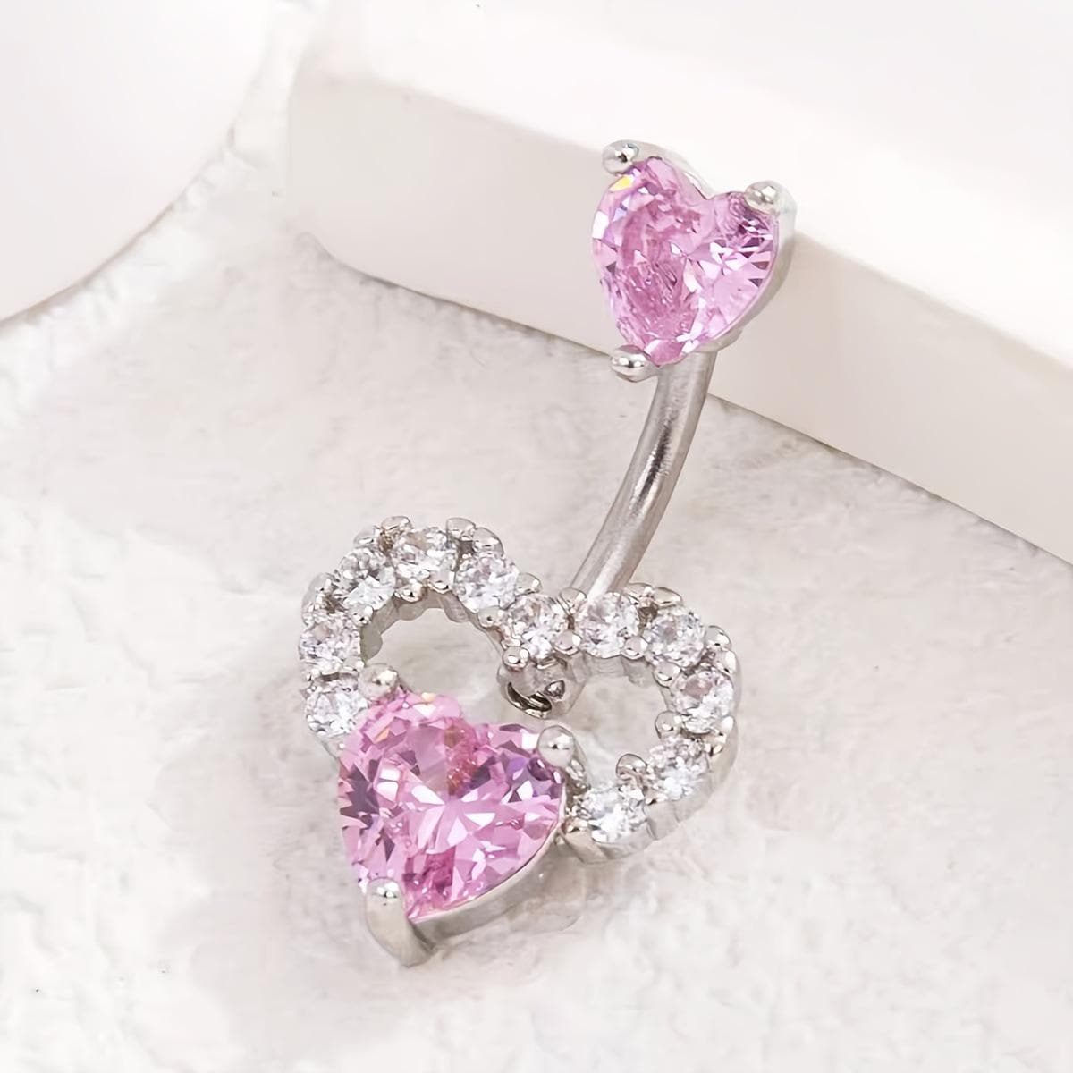 Hollow Heart Titanium Belly Ring detail 6