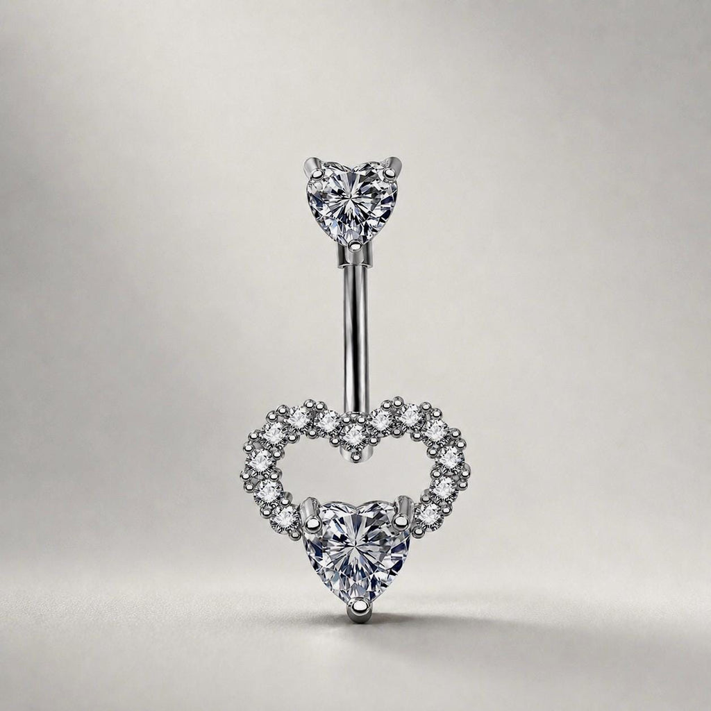 Hollow Heart Titanium Belly Ring detail 8