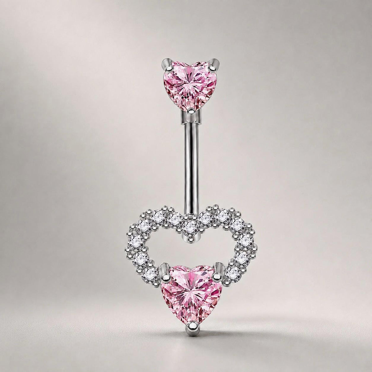 Hollow Heart Titanium Belly Ring detail 9