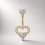 Hollow Heart Titanium Belly Ring detail 10