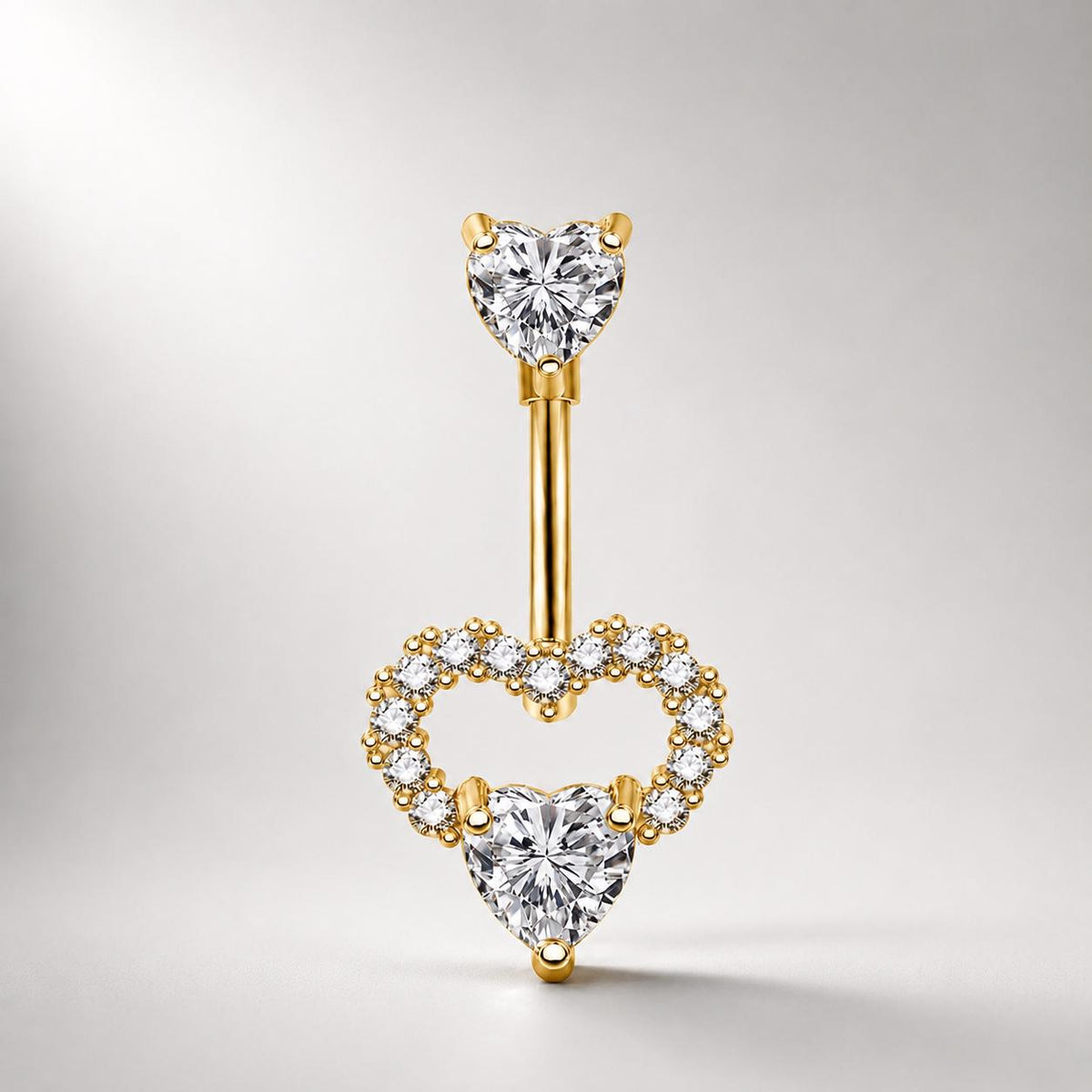 Hollow Heart Titanium Belly Ring detail 10
