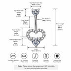 Hollow Heart Titanium Belly Ring detail 12