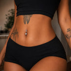 Star Dangle Titanium Belly Ring detail 2