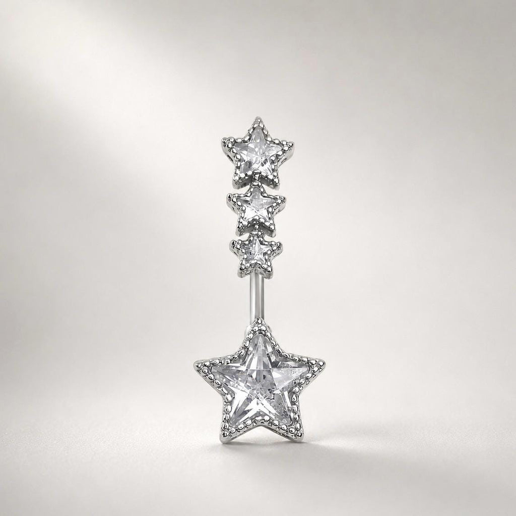 Star Dangle Titanium Belly Ring detail 6