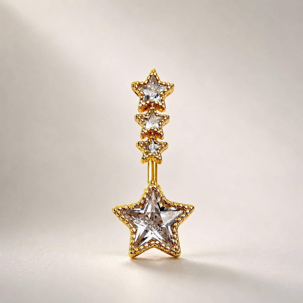 Star Dangle Titanium Belly Ring detail 7