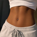 Pavé Ball Titanium Belly Ring detail 2