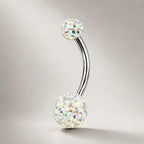 Pavé Ball Titanium Belly Ring detail 10