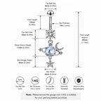 Opal Planet Titanium Belly Ring detail 5