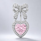 Bow Heart Titanium Belly Ring detail 8