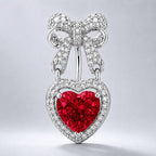 Bow Heart Titanium Belly Ring detail 9
