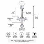 Leaf Dangle Titanium Belly Ring detail 5