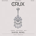 Crown Chandelier Titanium Belly Ring