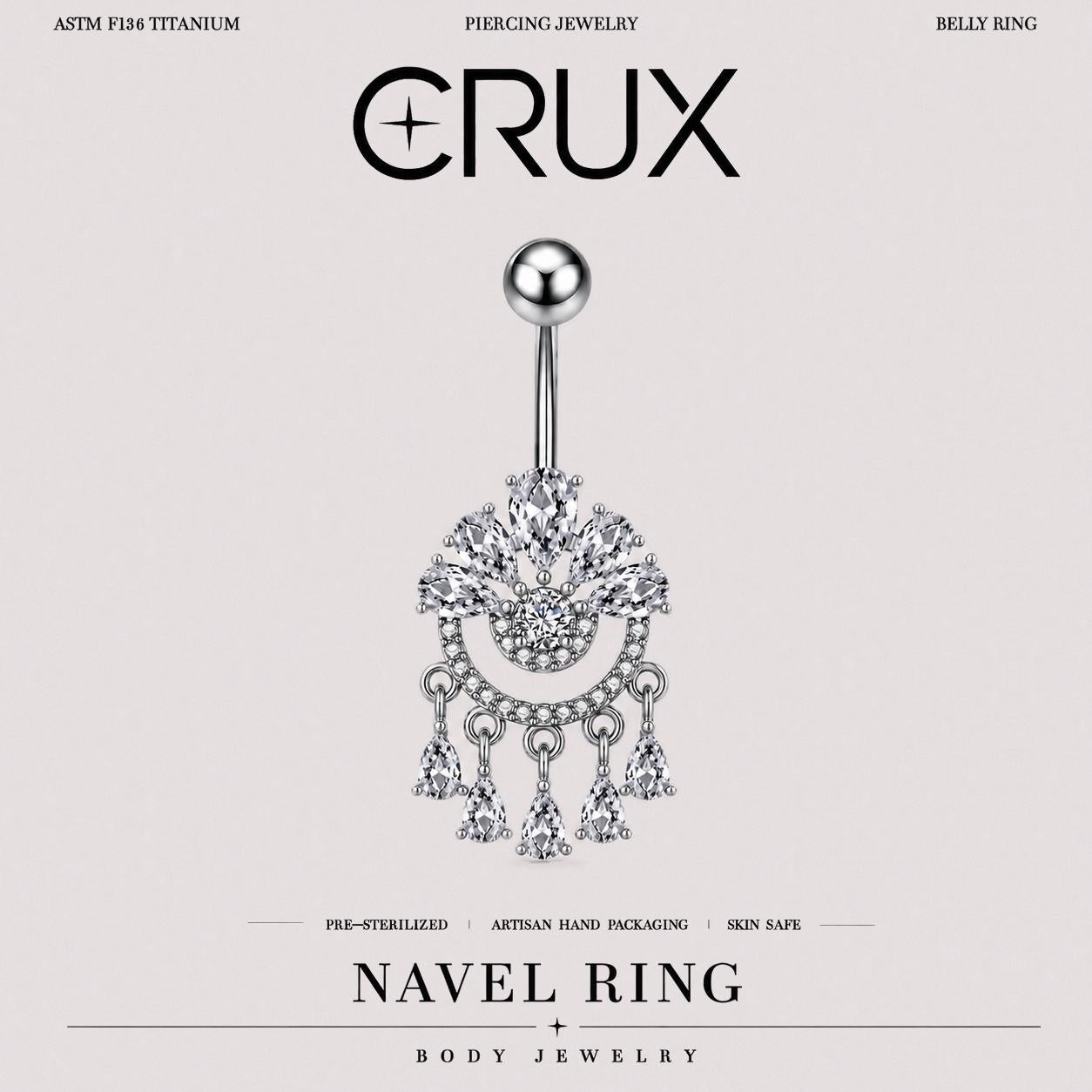 Crown Chandelier Titanium Belly Ring