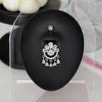 Crown Chandelier Titanium Belly Ring detail 3
