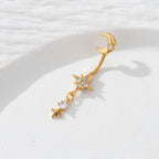 Moon Star Titanium Belly Ring detail 4