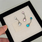 Crystal Orb Titanium Belly Ring detail 3