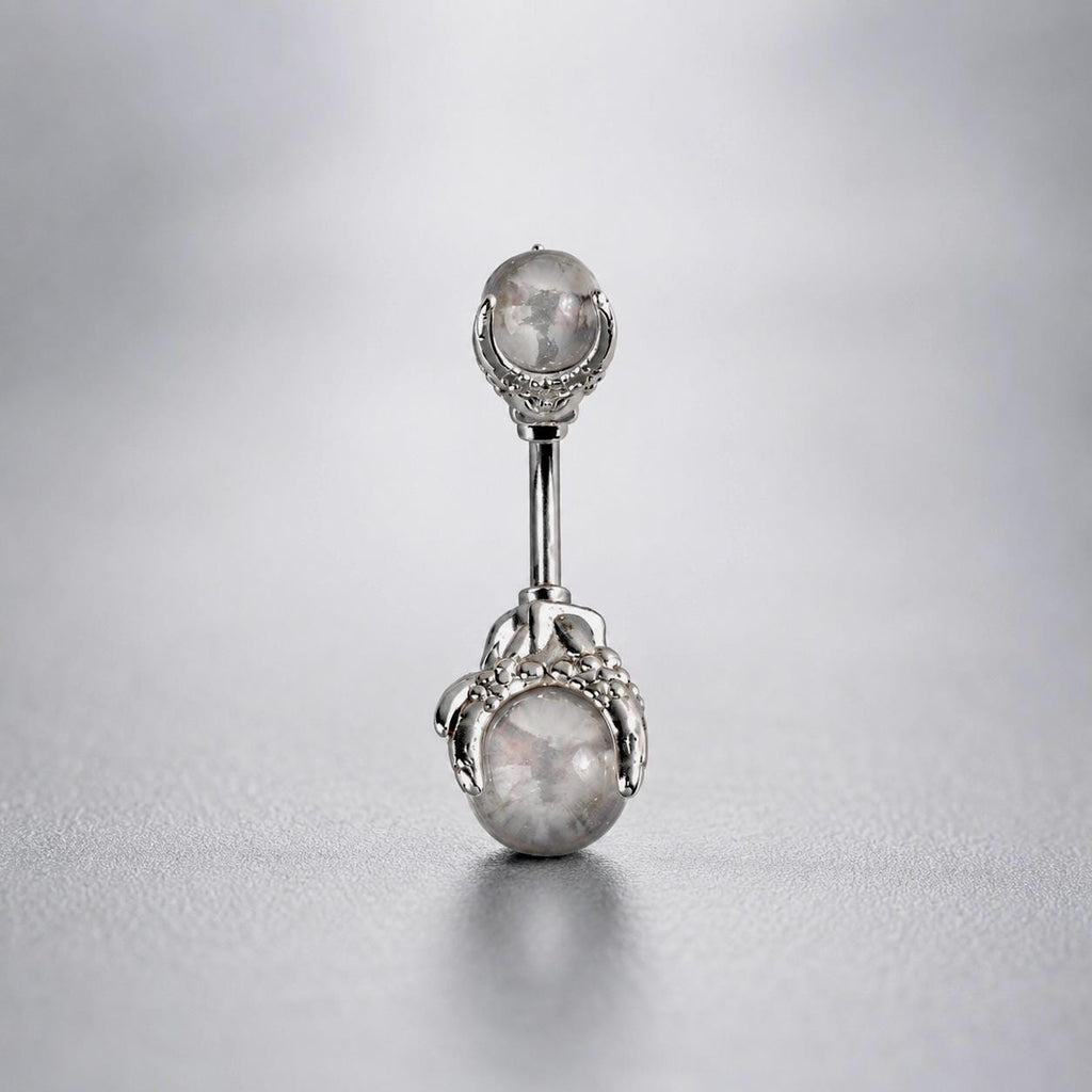 Crystal Orb Titanium Belly Ring detail 5