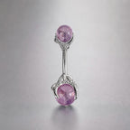 Crystal Orb Titanium Belly Ring detail 6