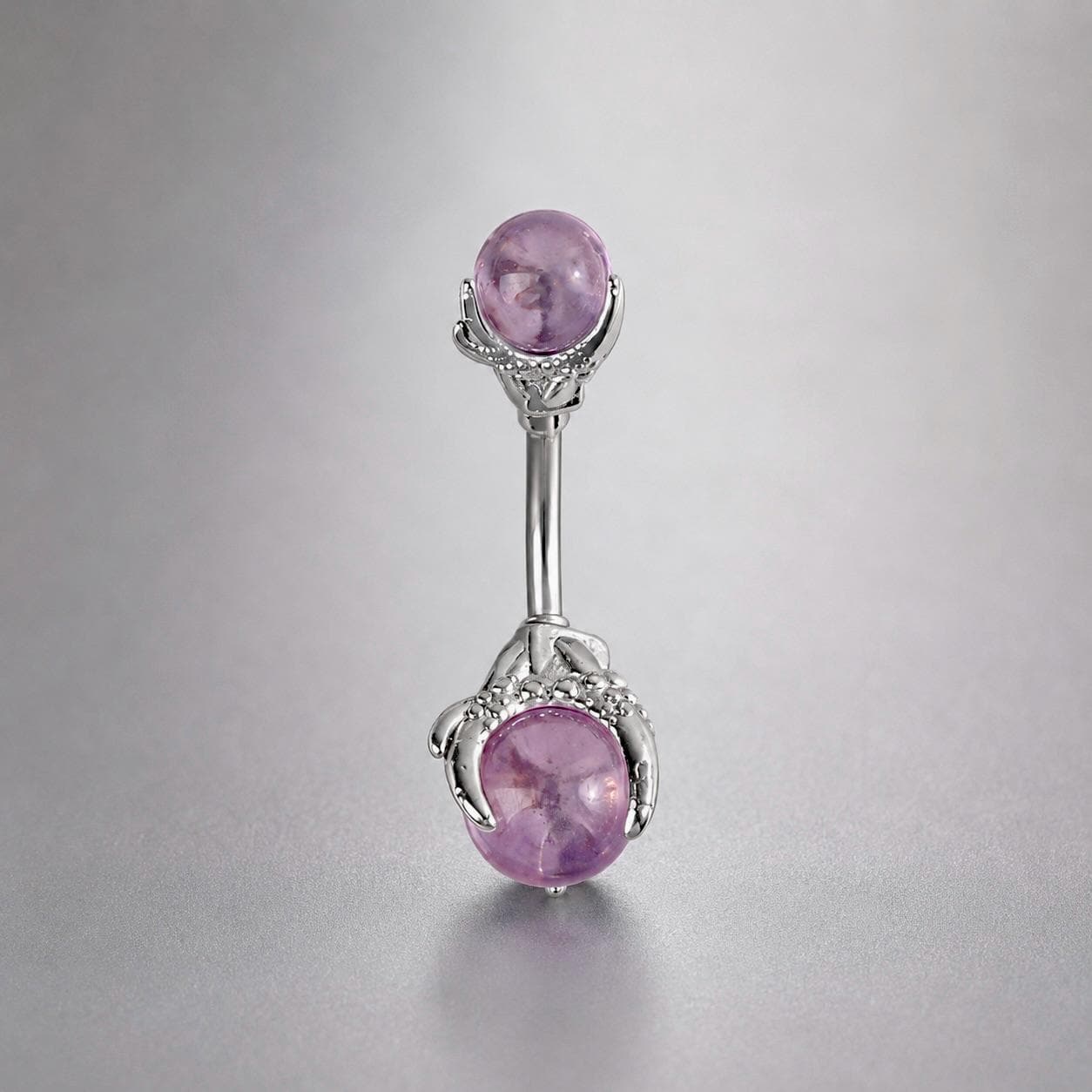 Crystal Orb Titanium Belly Ring detail 6