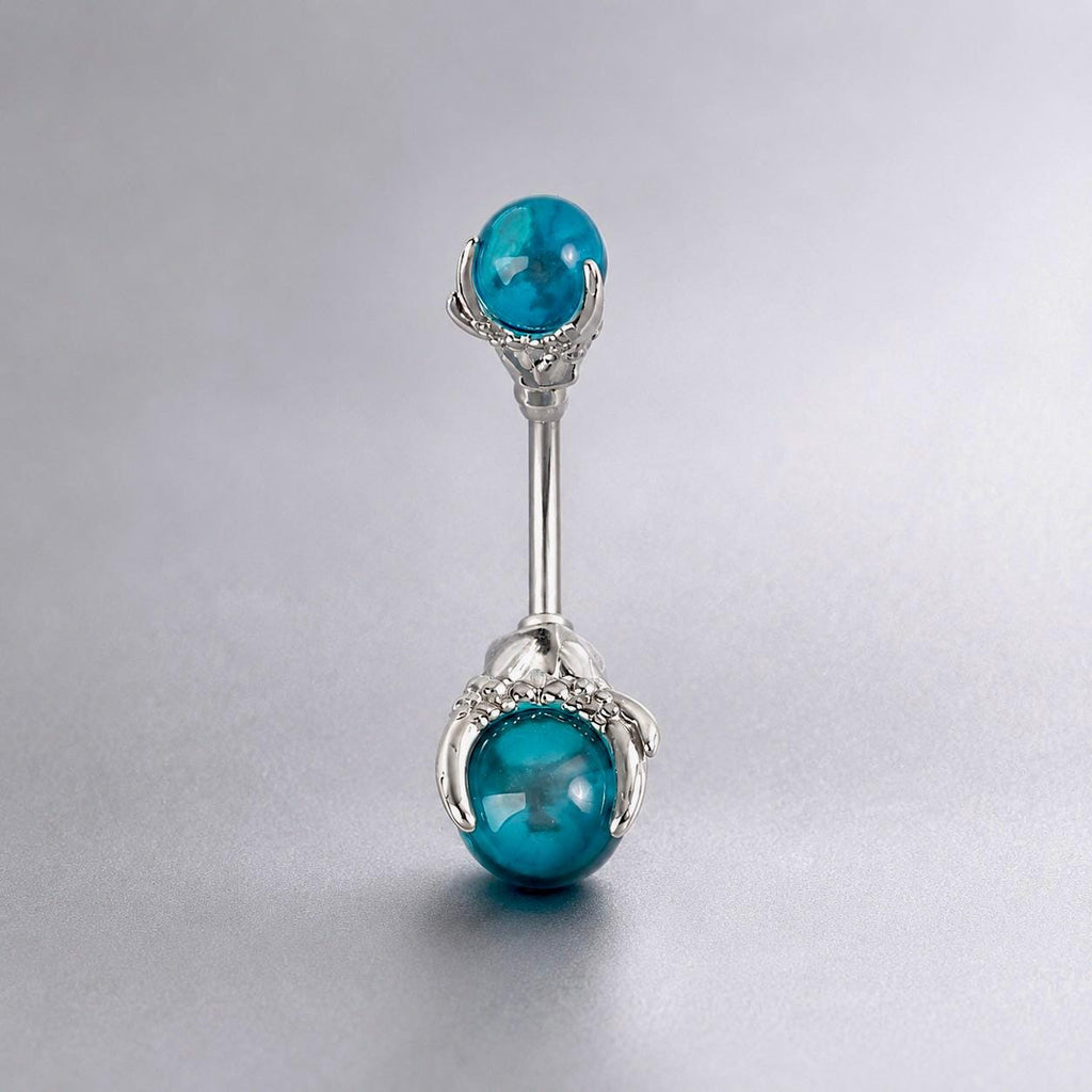 Crystal Orb Titanium Belly Ring detail 7