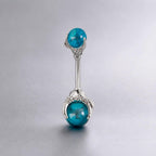Crystal Orb Titanium Belly Ring detail 7