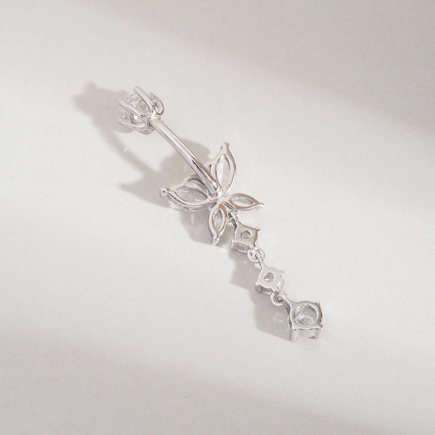 Butterfly Trail Titanium Belly Ring detail 5
