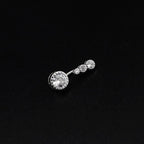 Graduated CZ Titanium Belly Ring detail 3