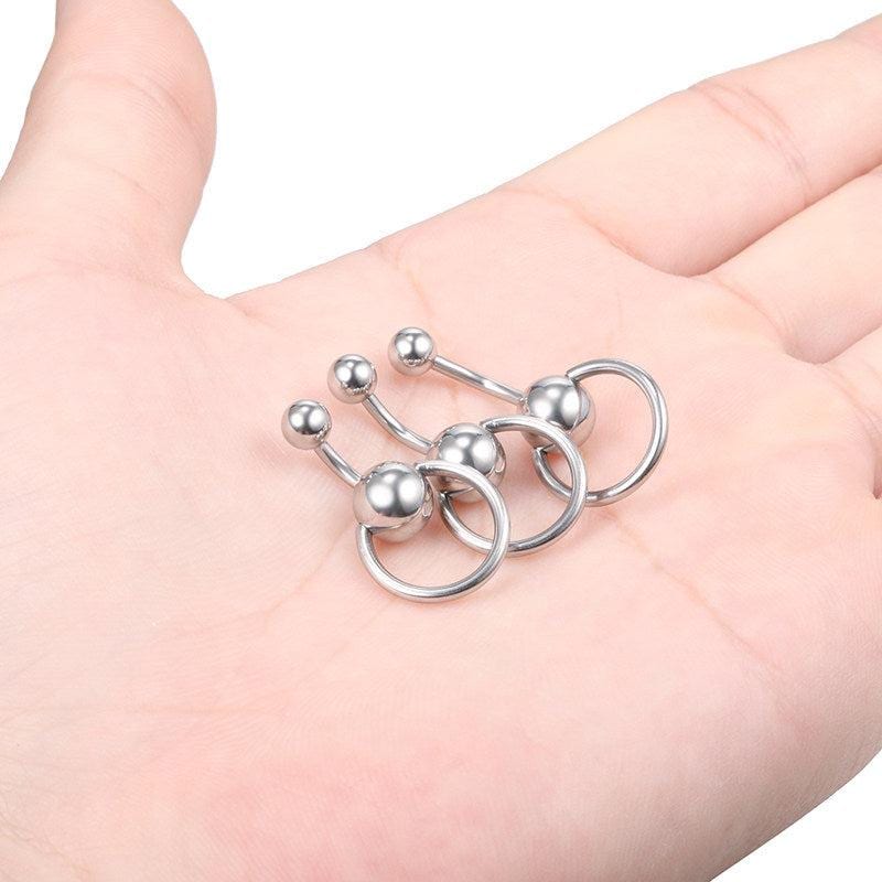 Spinning Ball Titanium Belly Ring detail 3