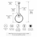 Spinning Ball Titanium Belly Ring detail 11