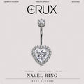 Halo Heart Titanium Belly Ring