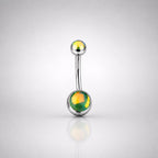 Aurora CZ Titanium Belly Ring detail 7