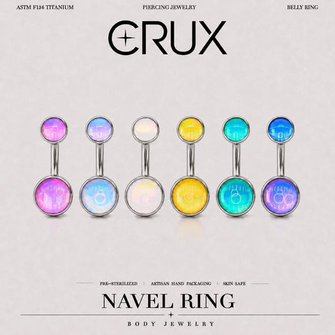 Rainbow Moonstone Navel Ring