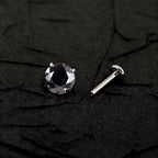 ETSY 4574939111 | IMAGE 3 | Black Moissanite Flat Back Stud
