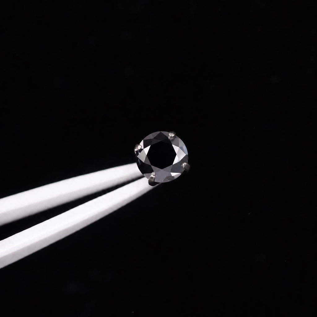 ETSY 4574939111 | IMAGE 6 | Black Moissanite Flat Back Stud