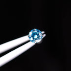 Blue Moissanite Flat Back Stud - product image 3