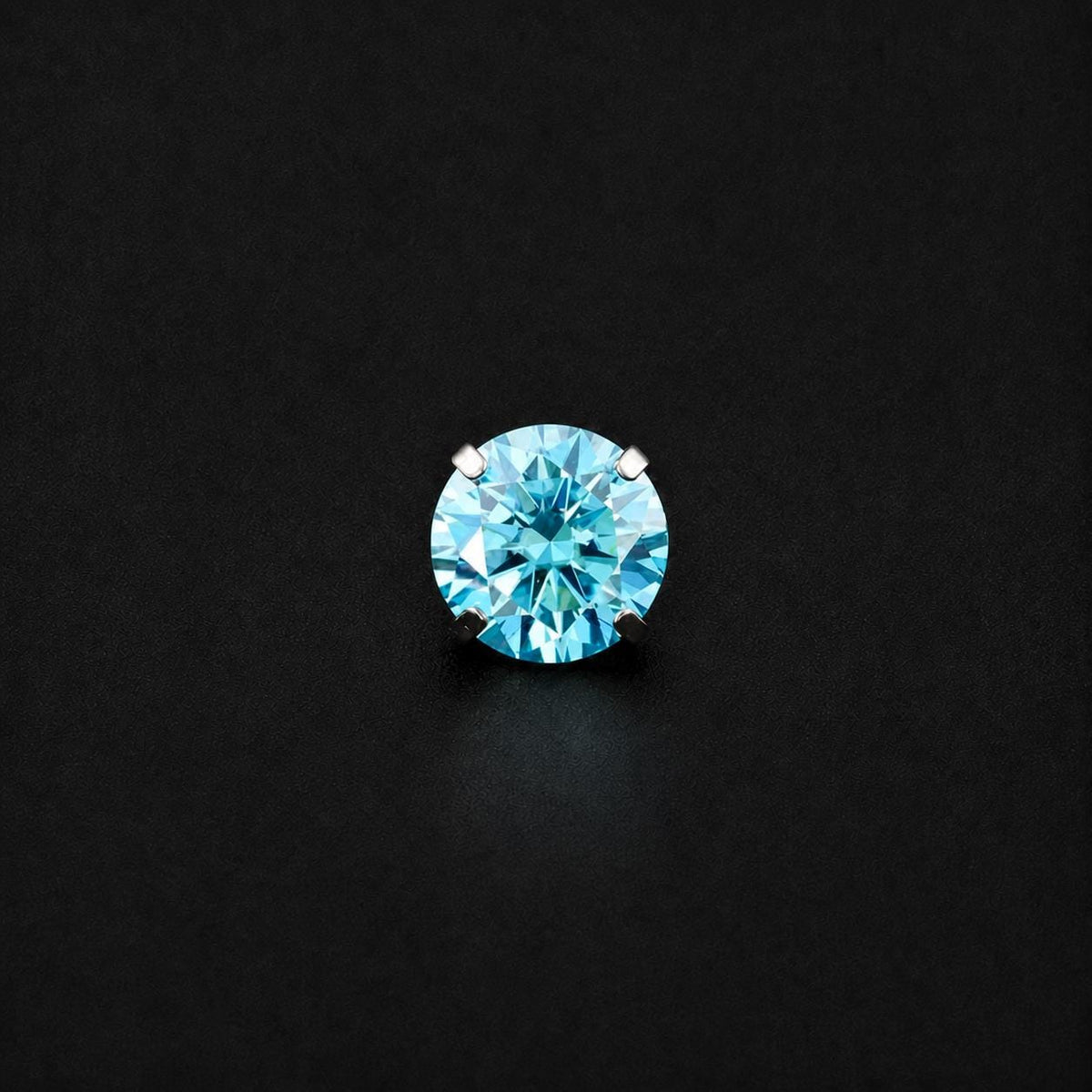 ETSY 4553755716 | IMAGE 5 | Blue Moissanite Flat Back Stud
