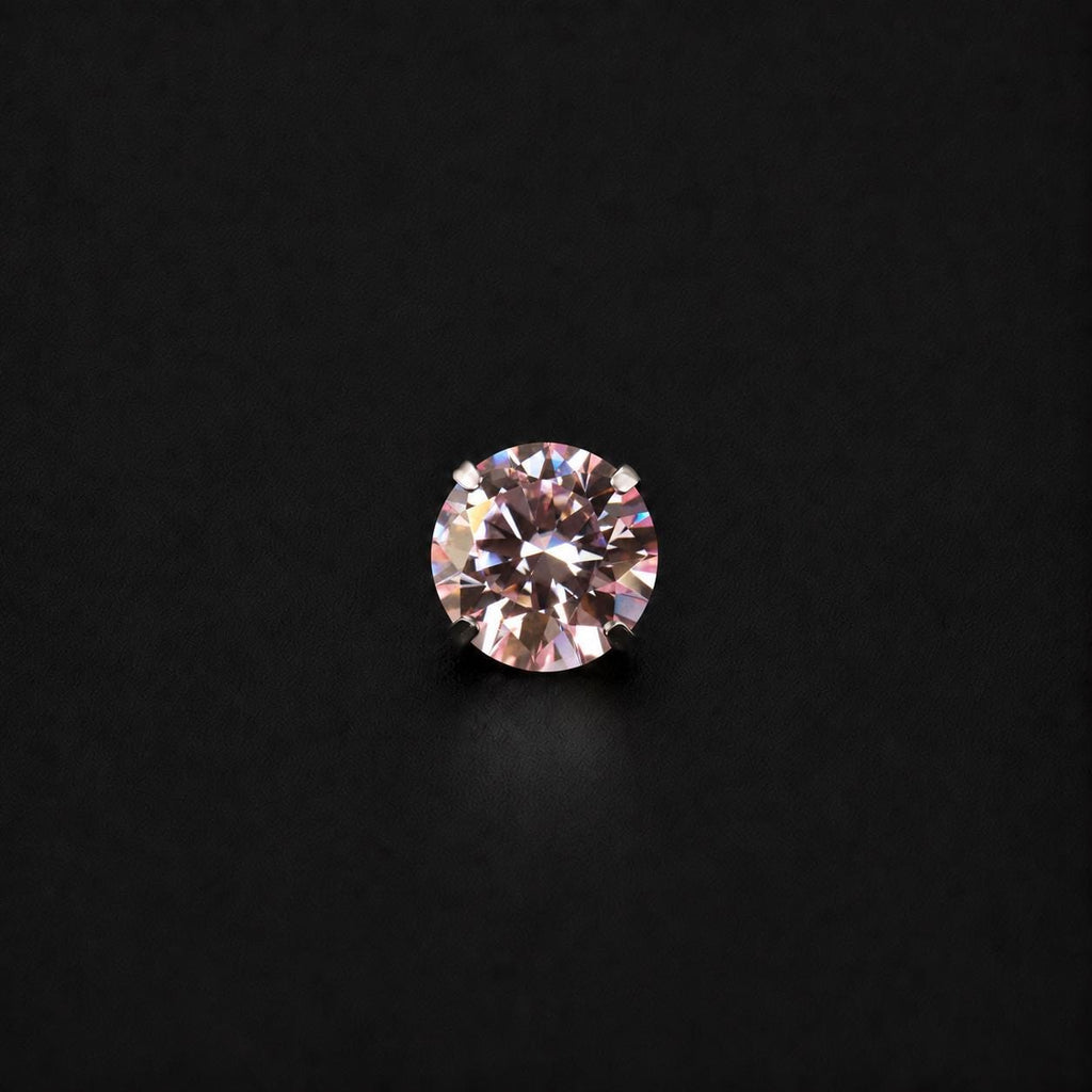 ETSY 4574941595 | IMAGE 7 | Blush Moissanite Flat Back Stud